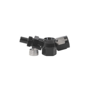 6an 45-Deg PTFE Hose End Black Anodized AFS15351