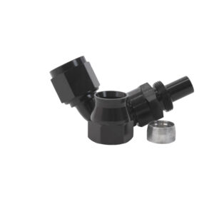8an 90-Deg PTFE Hose End Black Anodized AFS15355