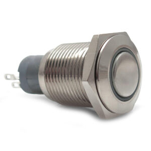 16mm Latching Billet But ton with LED Red Ring AULAUTSW39R