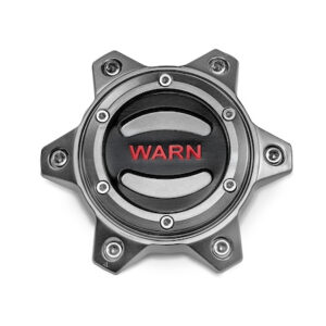 6 Lug Wheel Center Cap Gunmetal and Red WAR104484