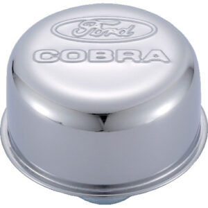 Chrome Steel Breather W/Ford Cobra Logo FRD302-225
