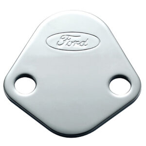 Fuel Pump Block-Off Plate Chrome w/Ford Logo FRD302-290
