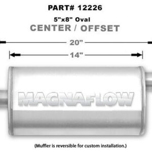 Muffler Stainless 2.5in Offset In Center Out MAG12226