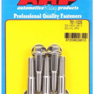 8mm x 1.25 x 40mm 6pt S/S Bolt Kit 5pk ARP761-1005