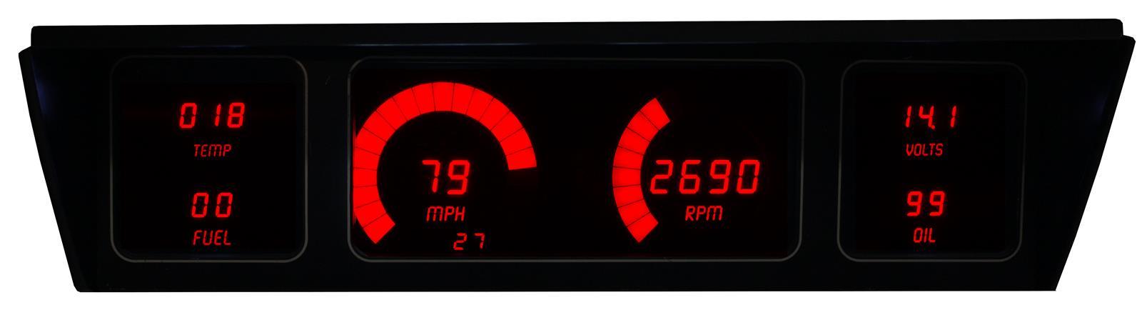 LED Digital Gauge Panel Impala/Carprice 77-90 ITLDP1211R