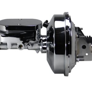 9in Chrome Brake Booster 1-1/8in Bore Flat Top LEE2F6