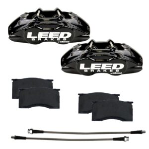 64-67 Mustang Brake Caliper/Pad Kit Black LEEBCC0005