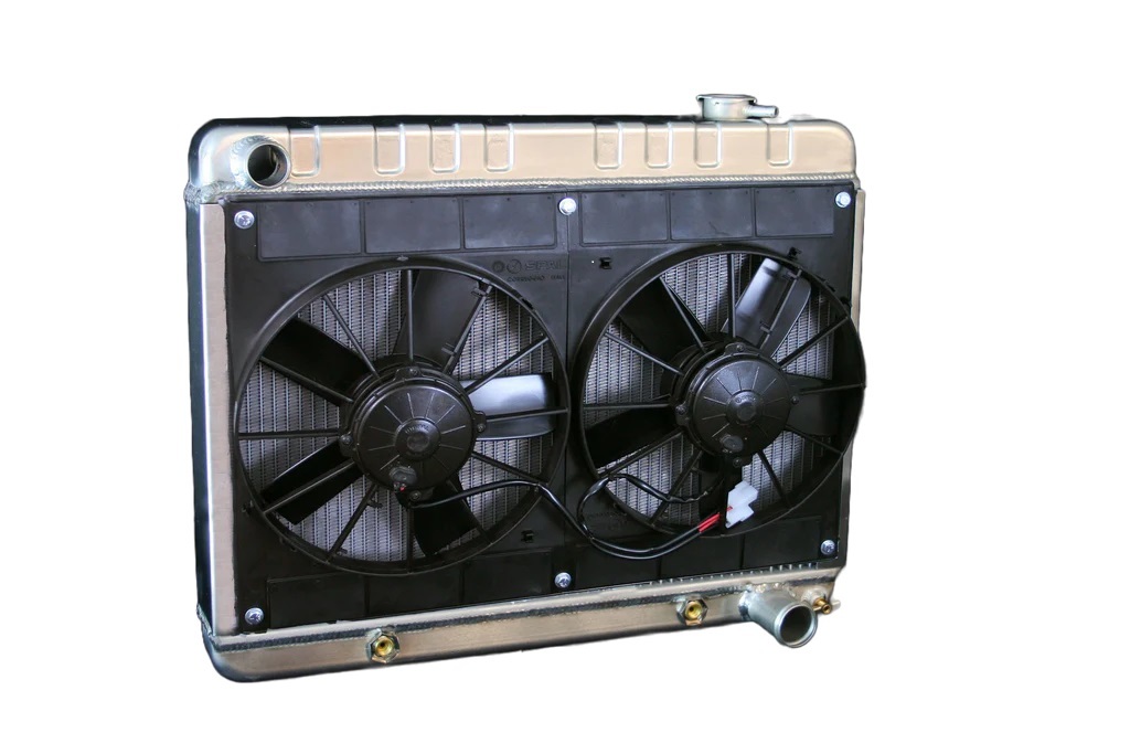 Radiator w/Fans Nova 62-67 Auto Trans Raw DEW32-4139010A