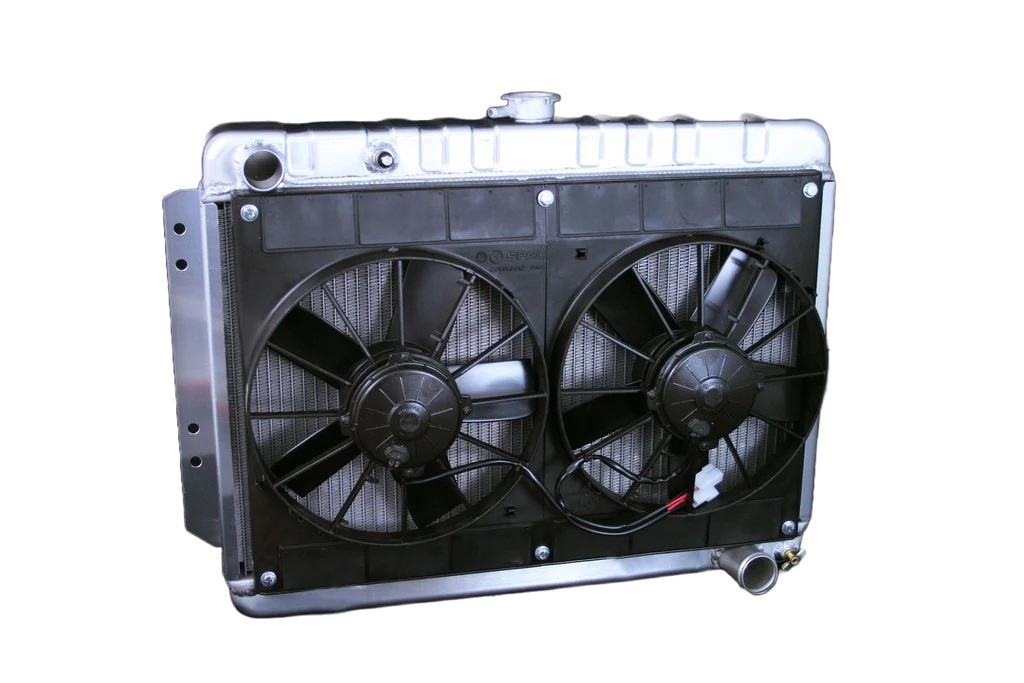 Radiator w/Fans Impala 65-70 Auto Trans Raw DEW32-4139016A