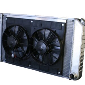 Radiator w/Fans Chevelle 73-77 Manual Trans Raw DEW32-4139034M