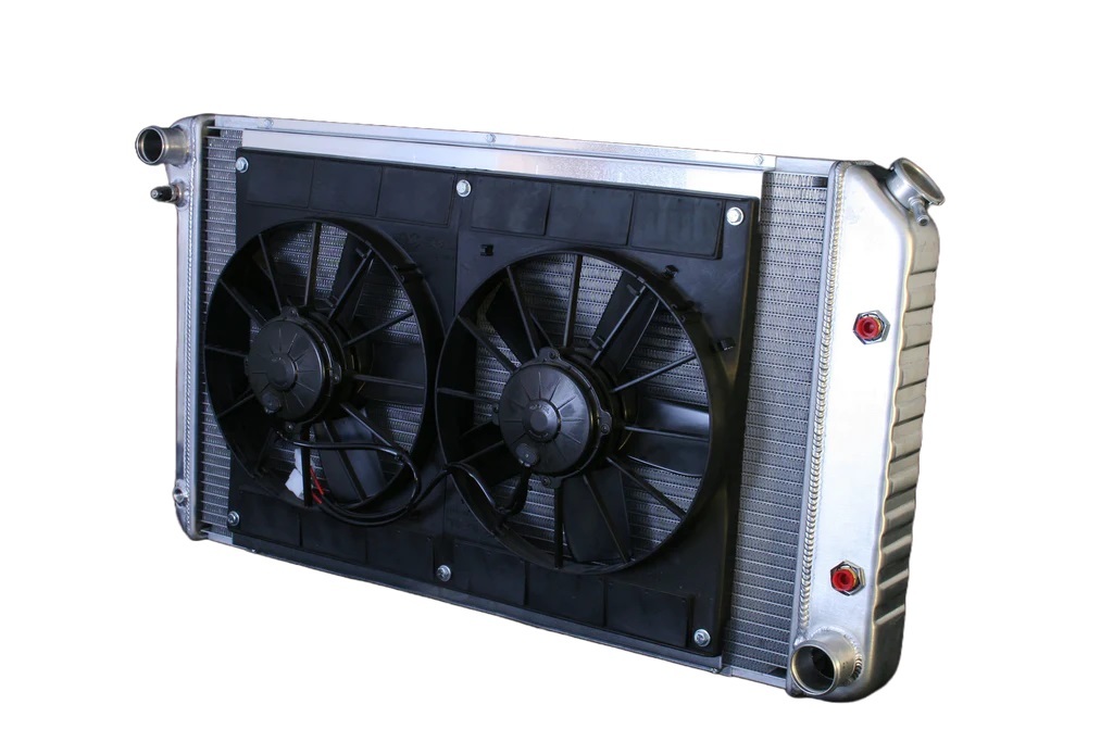Radiator w/Fans Nova 73-74 Auto Trans Raw DEW32-4139035A