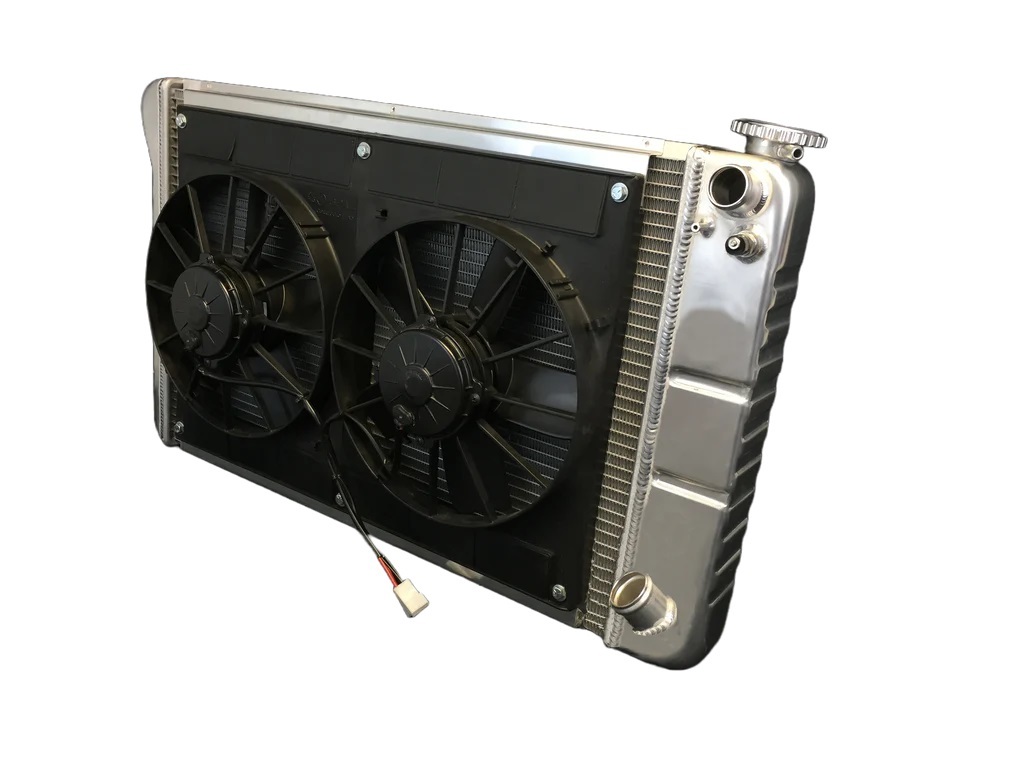 Radiator w/Fans C-10 Trk LS 67-72 Man Trans Raw DEW32-6139018M