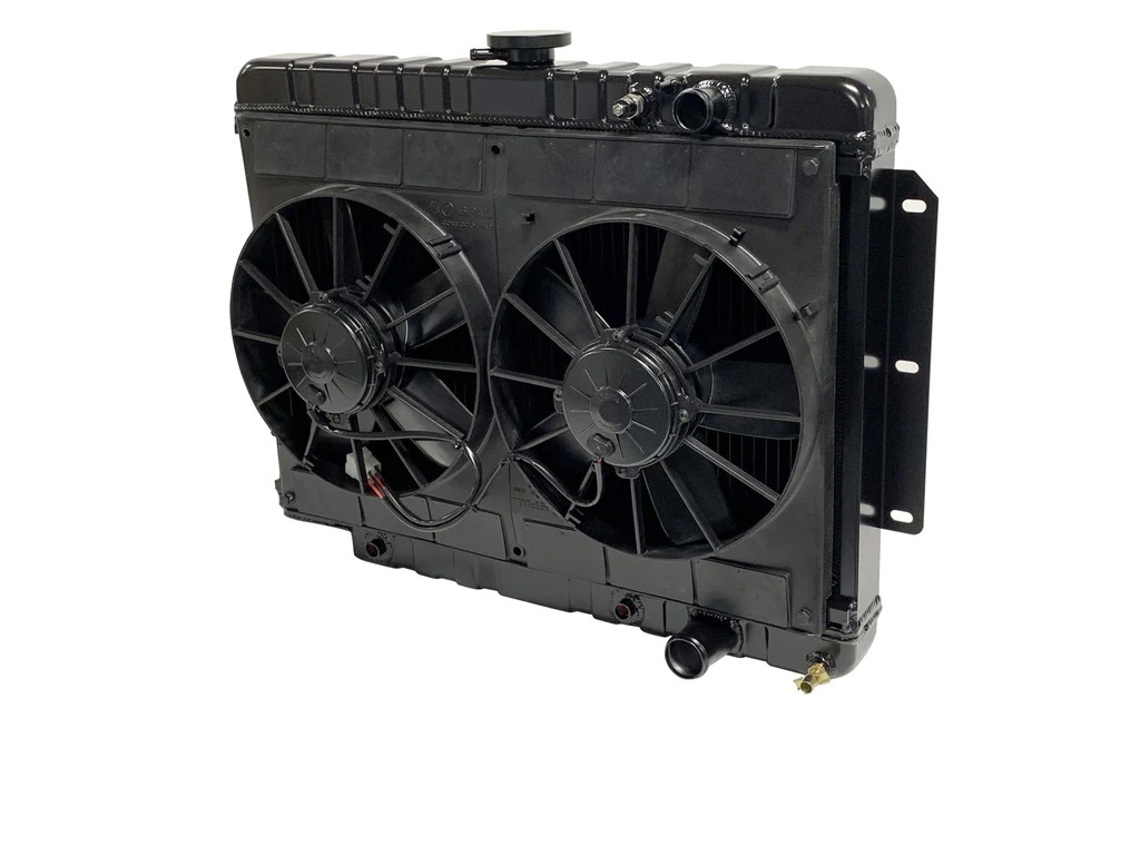 Radiator w/Fans Impala LS 59-64 Auto Trans Blk DEW32-6239014A