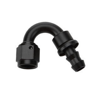 Pushlock Hose End Black 150 Deg Elbow -6 ALL49472