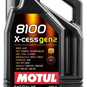 8100 X-Cess Gen2 5W-40 5 Liter Bottle MTL110905