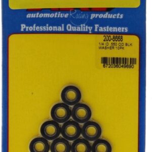 1/4 ID .550 OD Washers 10pk - Black ARP200-8668