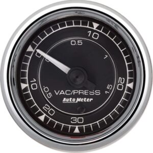 2/16 Chrono Chrome Gauge Vac/Boost  30HG/30PSI ATM9703