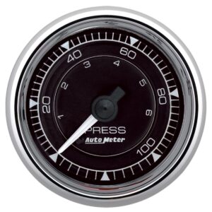 2/16 Chrono Chrome Gauge Pressure 0-100PSI ATM9721