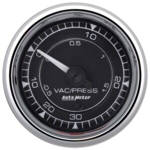 2/16 Chrono Chrome Gauge Vac/Boost  30HG/30PSI ATM9759
