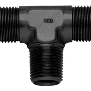 10an  to 1/2 MPT On-Run Tee  Fitting Black FRG482610-BL