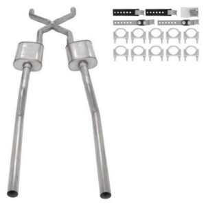 55-59 GM 2WD Truck 2.5in Crossmember Back Exhaust PYPSGT77