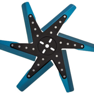 17in Aluminum Flex Fan Blue Blade/Black Hub DER19917