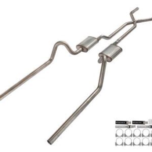 66-71 Ford Fairlane Crossmember Back Exhaust PYPSFF11S