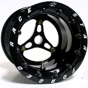 53 Jr Dragster Pair 8x8 Single Beadlock Black RSI53-88SBL