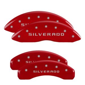 Set of 4 Caliper Covers Engraved Front and Rear MGP14252SSILRD