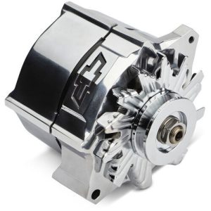 Alternator Recessed Red Bowtie Emblem Polished PFM141-156