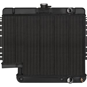 61-65 Impala Radiator w/500 Steering Box Black CCRCHI565A-5B
