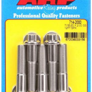 7/16-20 x 2.000 12pt SS Bolt Kit 5pk ARP714-2000