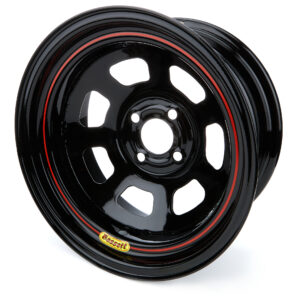 Wheel 15x7 4x4.25 2in BS D-Hole Lite Black BAS57SP2