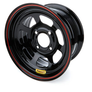 Wheel 13x7 4x4.5 4in BS Black BASL37ST4