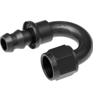 12AN Push Lock Hose End s- Black 180 RHP2180-12-2