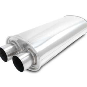 STREETPOWER Oval Muffler 2.50in Inlet/Outlet VIB10538