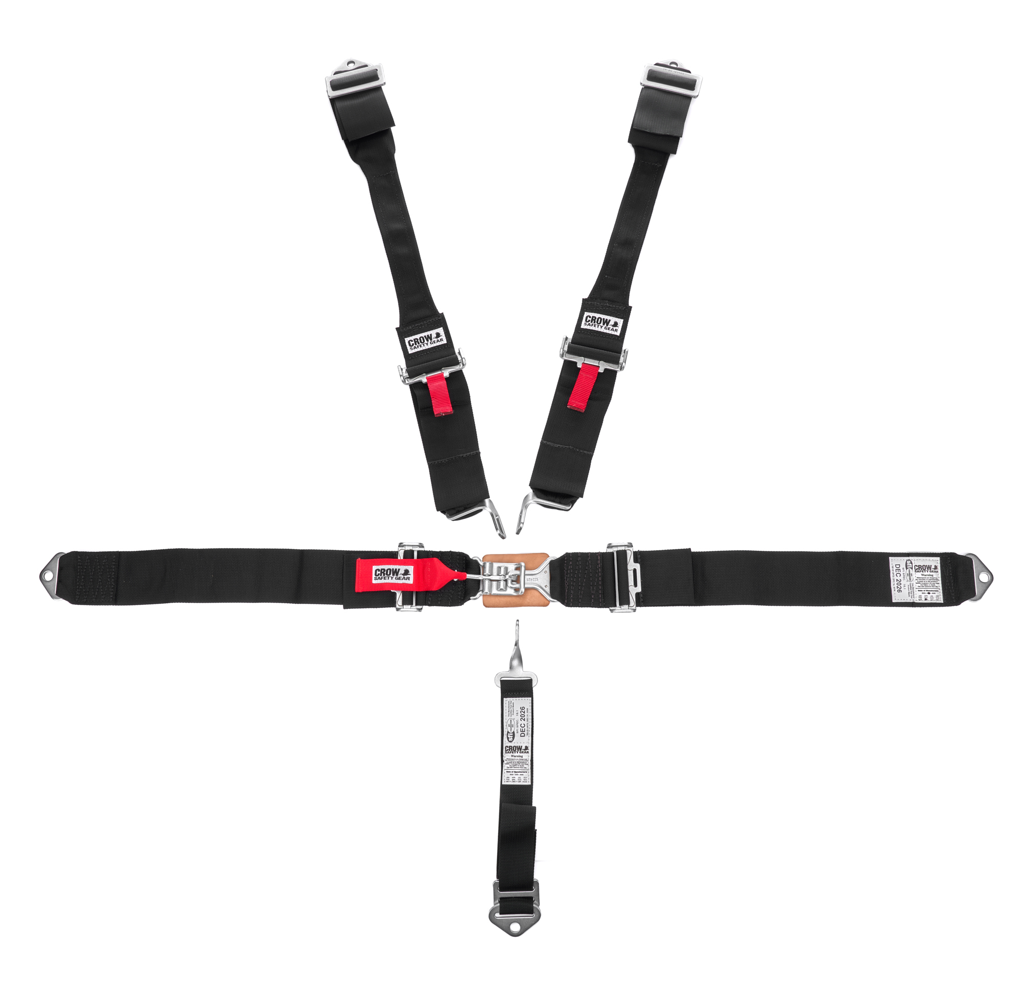 5-Way L&L 52in Lap Belt- Indiv DB Harness B/I Wit CRW11004DBS