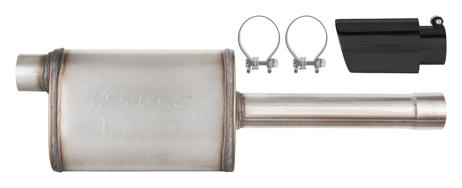 19-25 GM P/U Muffler/Tip Kit Black PYPSGT32VB