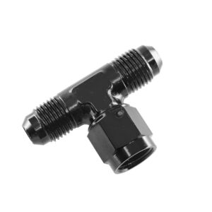 10AN  tee w/Female Swivel on Branch - Black RHP827-10-2
