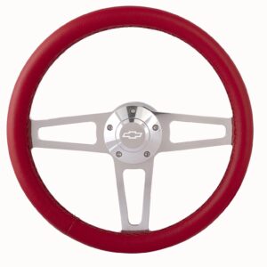 Billet T Series Red Wrap ped Steering Wheel GRT1911R