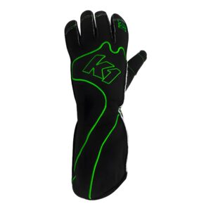 Gloves Karting RS1 Adult Small Black/Green K1R13-RS1-V-S