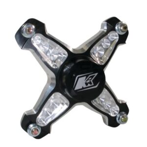 Front Hub 4 Pin Micro LH w/Bearing Black KAW10P4-LH