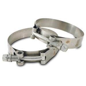 Stainless T-Bolt Clamps Pair 3.380 to 3.620 VIB27810