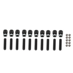 Gear Cover Kit High Nut Alum Short Blk 6-Bolt WIN6390ASBK-6