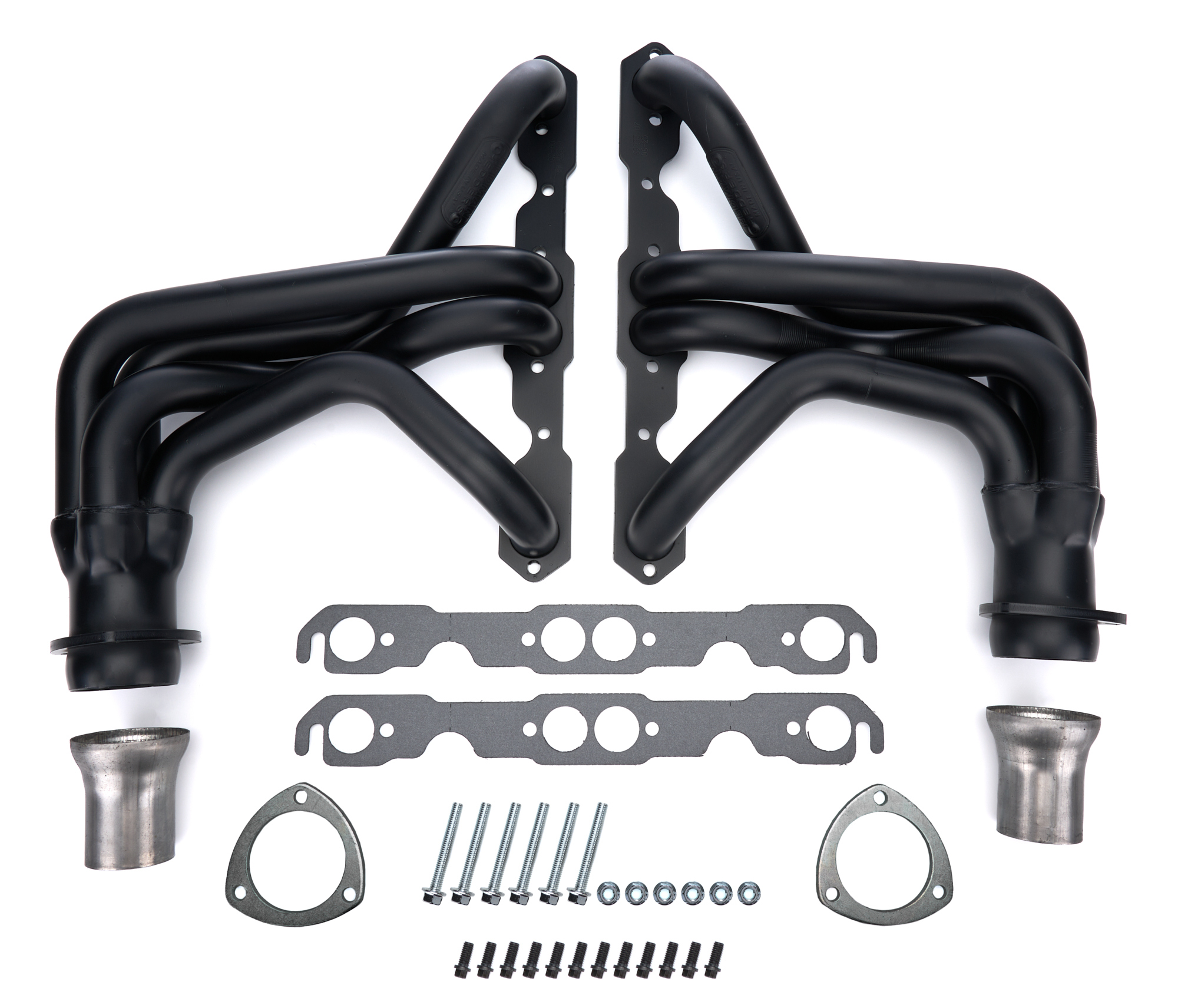 67-81 GM P/U SBC Header Black Standard Duty HED69233