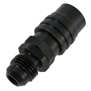 6AN Straight Push Lock Valved Quick Connect BLK JFT21406J