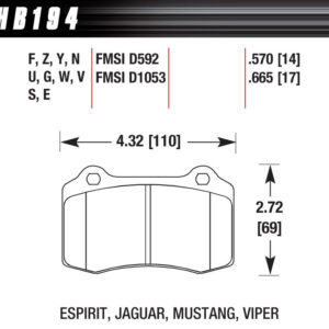Performance Street Brake Pads HAWHB194G570