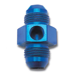 6AN Flare Union M to M 1/8 Gauge Port Blue RUS670000