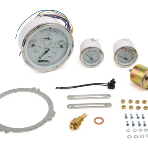 57 Chevy 6 Gauge Set White CLACH01WSLC