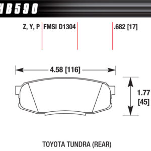 Performance Street Brake Pads LTS (4) HAWHB590Y682